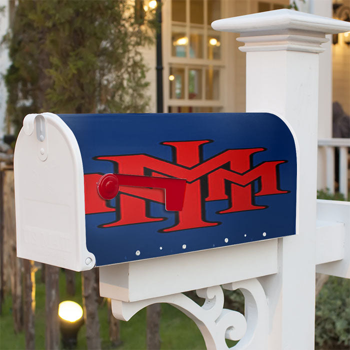 Stackednmmi Baseball Logo Blue Magnetic Mailbox Cover 18" X 21" Outdoor Decor