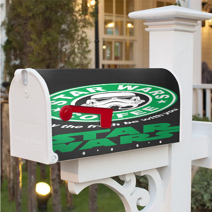 Star Wars Coffee Magnetic Mailbox Cover 18" X 21" Outdoor Decor