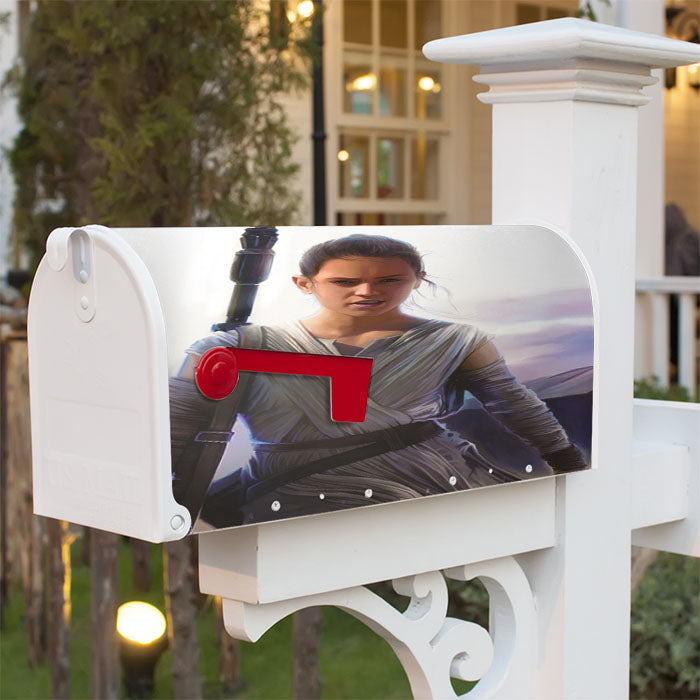 Star Wars The Force Awakens Rey Magnetic Mailbox Cover 18" X 21" Outdoor Decor