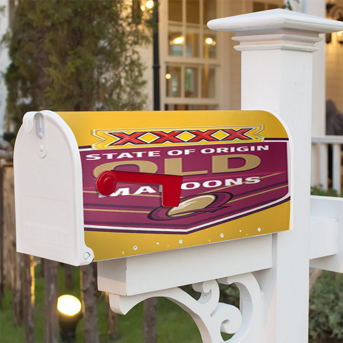 State Of Origin Maroons Yellow Magnetic Mailbox Cover 18" X 21" Outdoor Decor