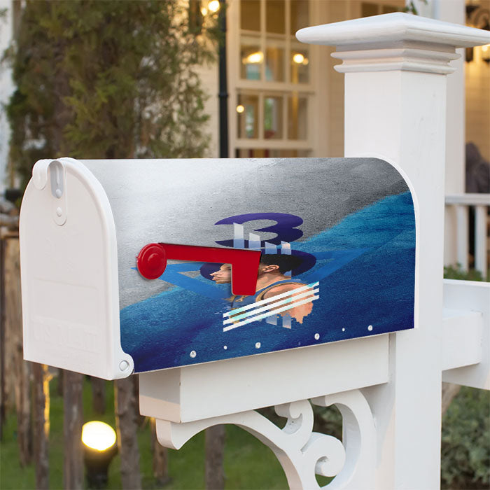 Steph Curry Warrior Magnetic Mailbox Cover 18" X 21" Outdoor Decor