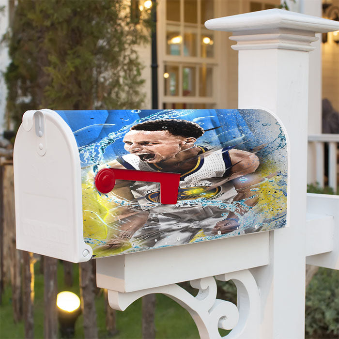 Stephen Curry Nba Magnetic Mailbox Cover 18" X 21" Outdoor Decor
