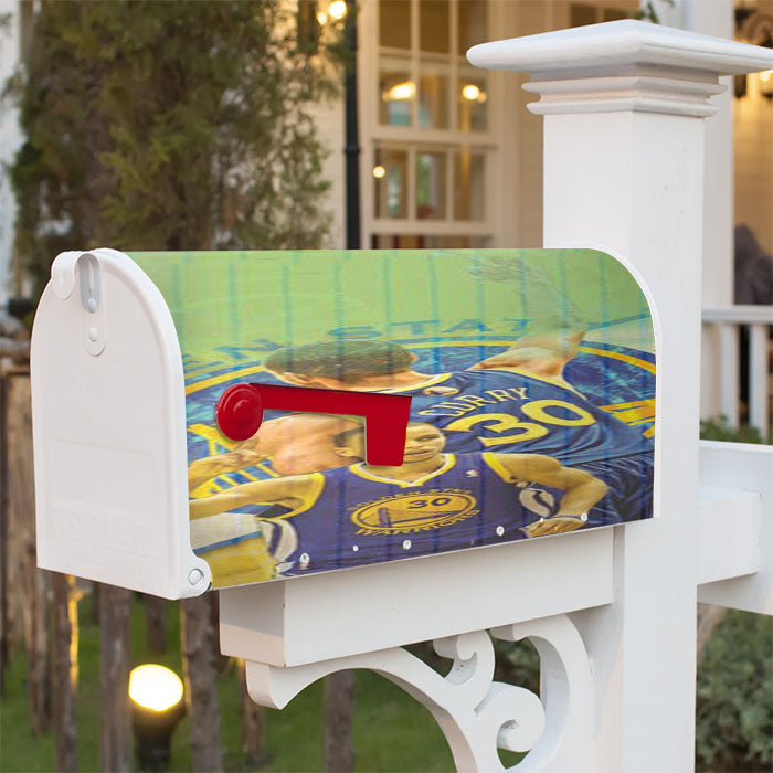 Stephen Curry Pinstripes Overlap Magnetic Mailbox Cover 18" X 21" Outdoor Decor