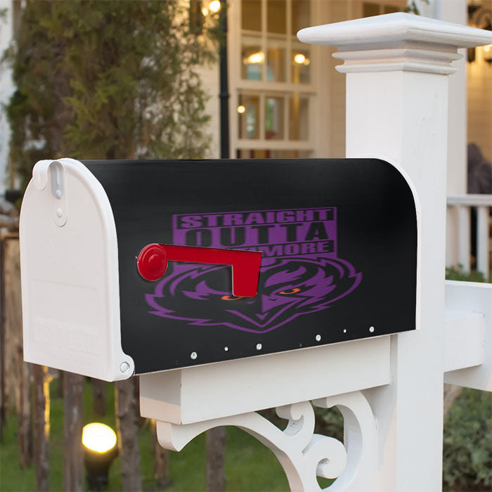 Straight Outta Baltimore Ravens Magnetic Mailbox Cover 18" X 21" Outdoor Decor