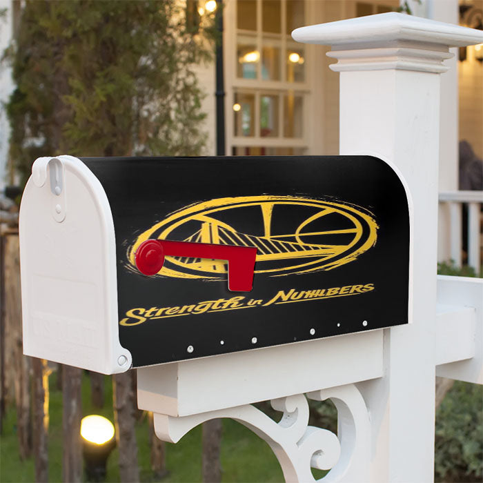 Strength In Numbers Golden State Warriors Magnetic Mailbox Cover 18" X 21" Outdoor Decor