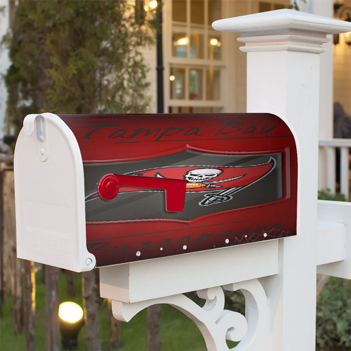 Tampa Bay Bucs, Black, Buccaneers, Florida Magnetic Mailbox Cover 18" X 21" Outdoor Decor