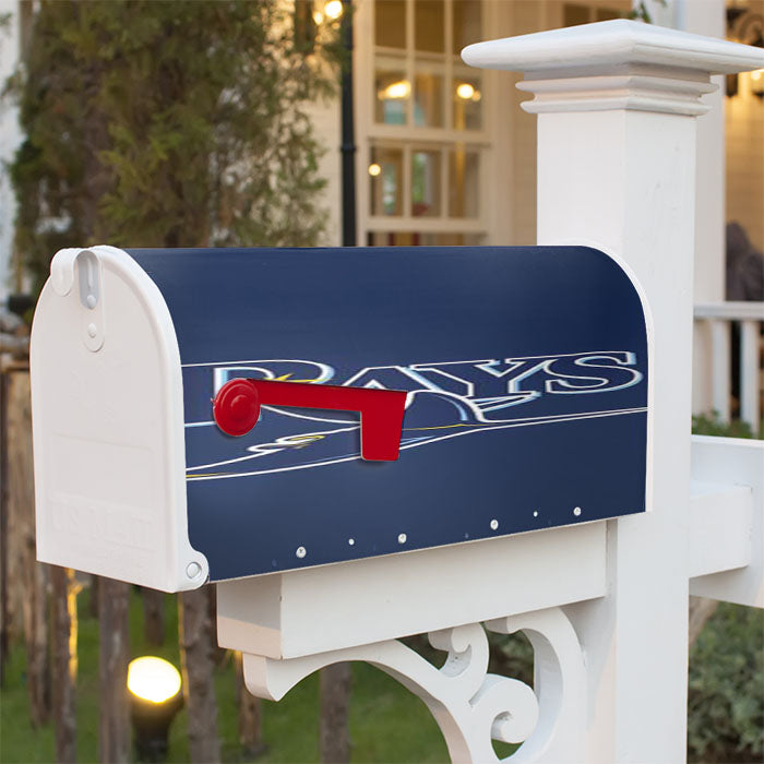 Tampa Bay Rays Logo On Blue Magnetic Mailbox Cover 18" X 21" Outdoor Decor