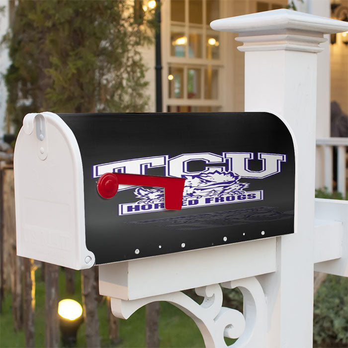 Tcu Horned Frogs College Magnetic Mailbox Cover 18" X 21" Outdoor Decor