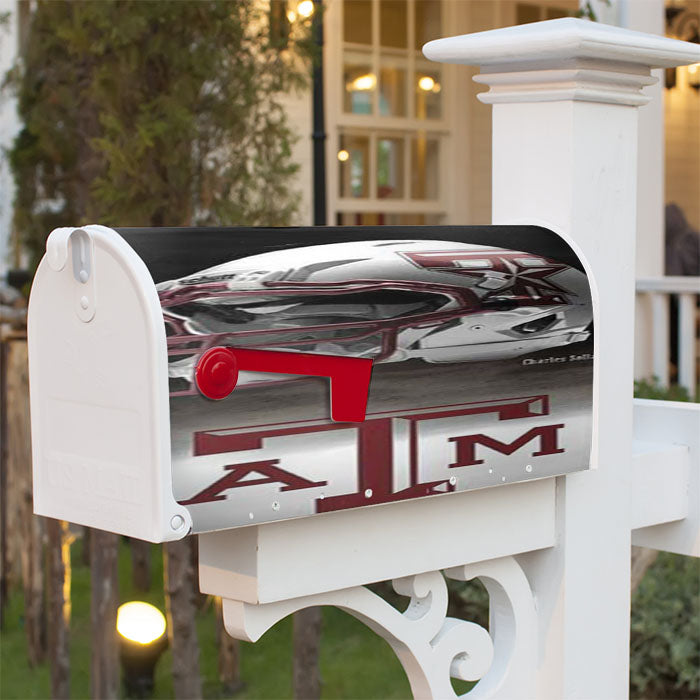 Texas A M Helmet Logo Magnetic Mailbox Cover 18" X 21" Outdoor Decor