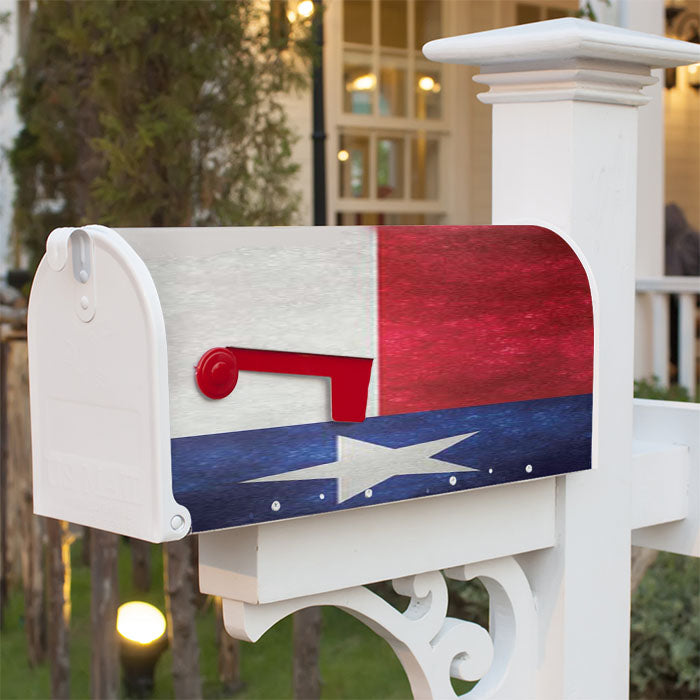 Texas Flag Texture Magnetic Mailbox Cover 18" X 21" Outdoor Decor