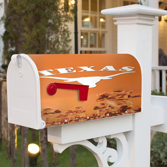 Texas Longhorns Magnetic Mailbox Cover 18" X 21" Outdoor Decor