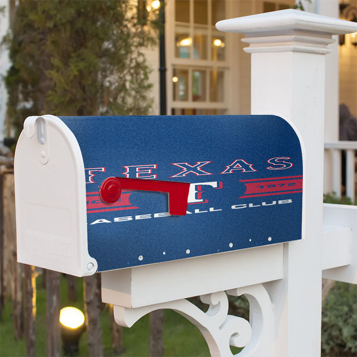 Texas Rangers Mlb Baseball Club Magnetic Mailbox Cover 18" X 21" Outdoor Decor