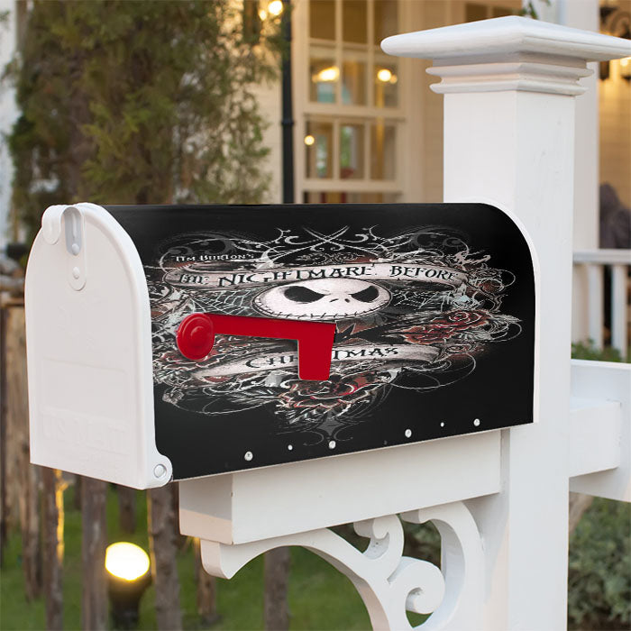The Nightmare Before Christmas Black Magnetic Mailbox Cover 18" X 21" Outdoor Decor
