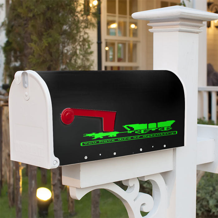 The Oregon Trail Dysentery Black Magnetic Mailbox Cover 18" X 21" Outdoor Decor