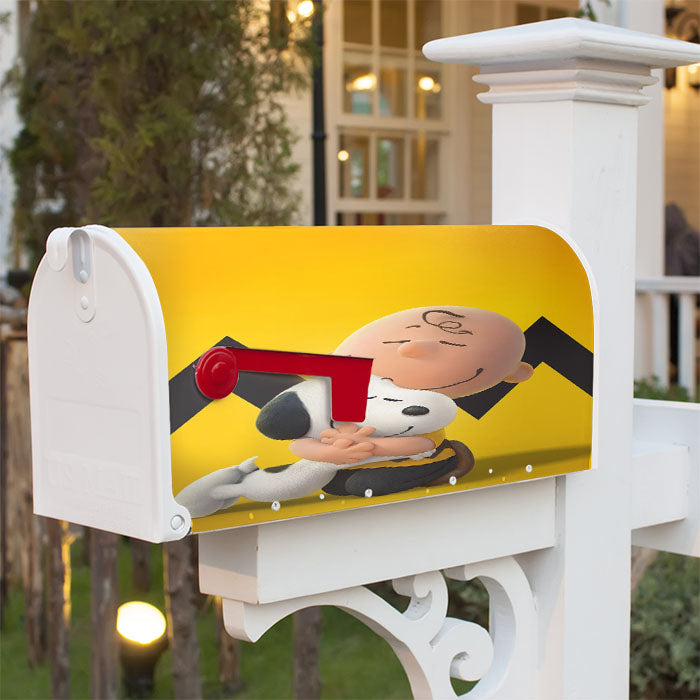 The Peanuts And Snoopy Movie Family Magnetic Mailbox Cover 18" X 21" Outdoor Decor