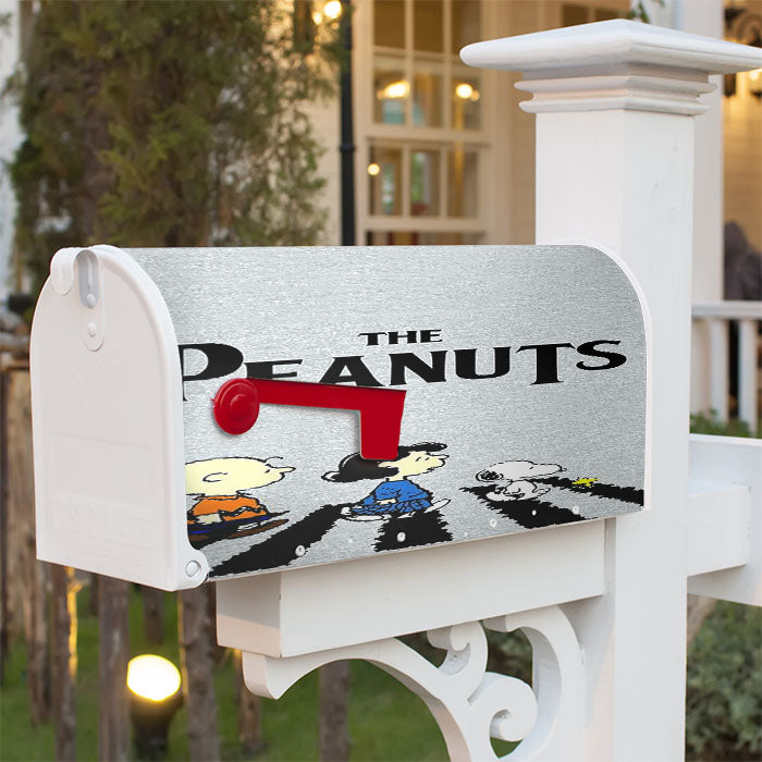 The Peanuts Gang Street Grey Magnetic Mailbox Cover 18" X 21" Outdoor Decor