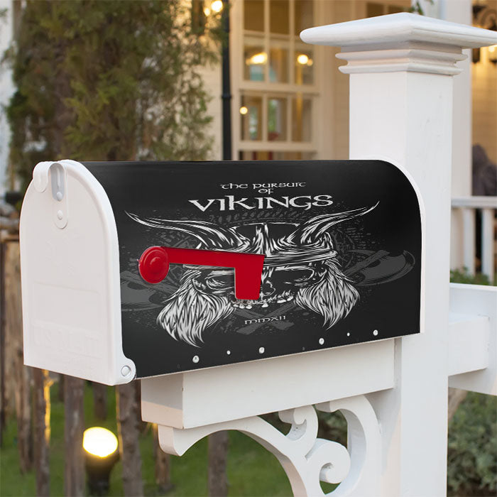 The Persuite Of Vikings Magnetic Mailbox Cover 18" X 21" Outdoor Decor
