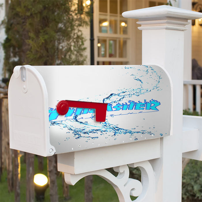 Thrasher Blue Water Splash Magnetic Mailbox Cover 18" X 21" Outdoor Decor