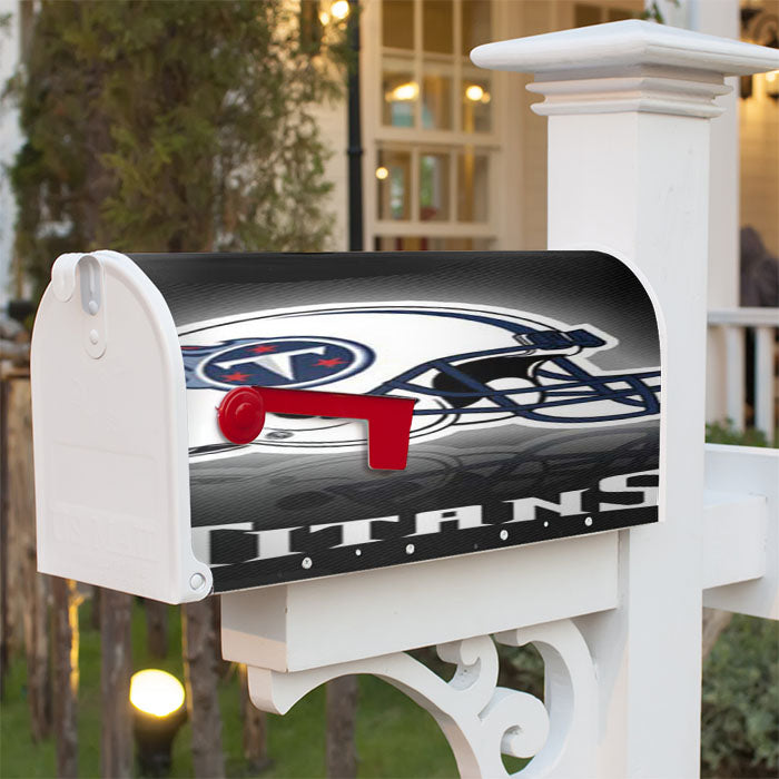 Tn Titans Helmet Stripes Magnetic Mailbox Cover 18" X 21" Outdoor Decor