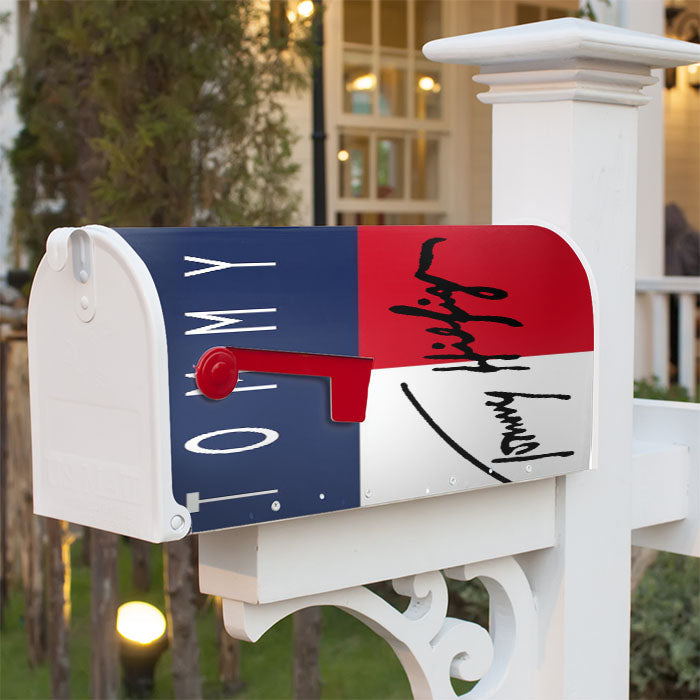 Tommy Hilfiger Signature Logo Magnetic Mailbox Cover 18" X 21" Outdoor Decor