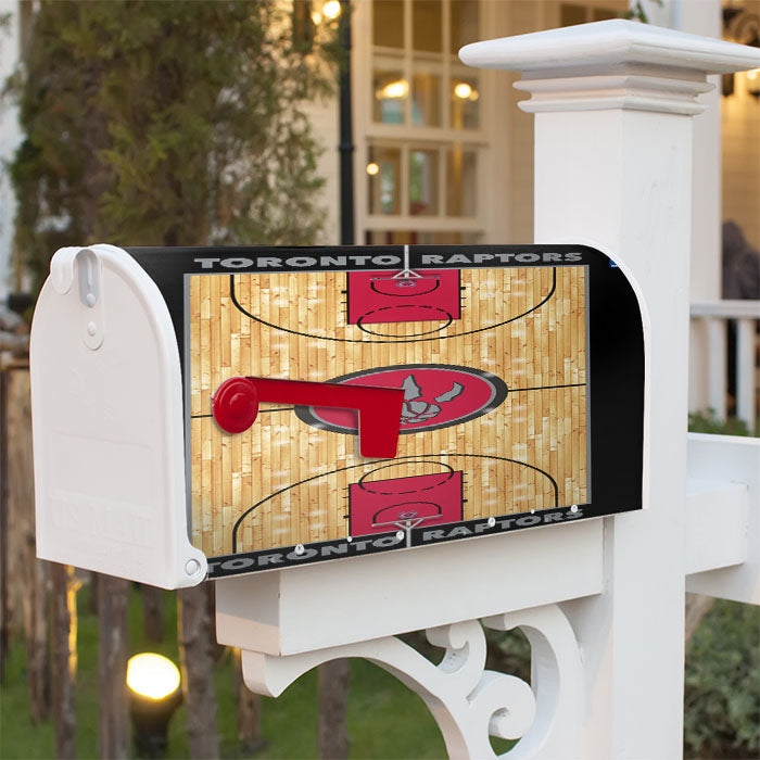 Toronto Raptors Court Wallpaper Magnetic Mailbox Cover 18" X 21" Outdoor Decor