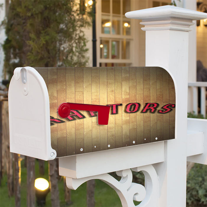 Toronto Raptors Hardwood Magnetic Mailbox Cover 18" X 21" Outdoor Decor