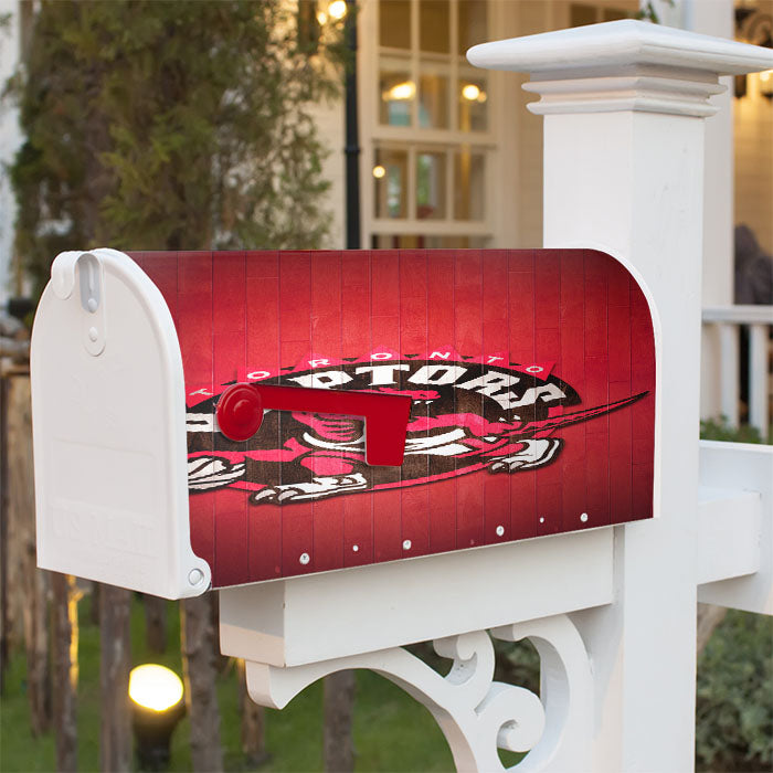 Toronto Raptors Hardwood 2 Magnetic Mailbox Cover 18" X 21" Outdoor Decor