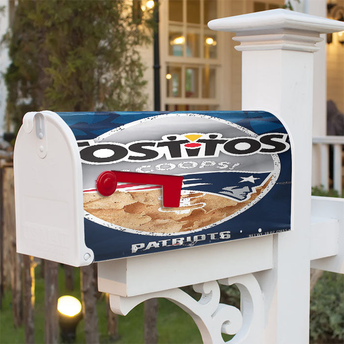 Tostitos Nfl New England Patriots Chips Magnetic Mailbox Cover 18" X 21" Outdoor Decor