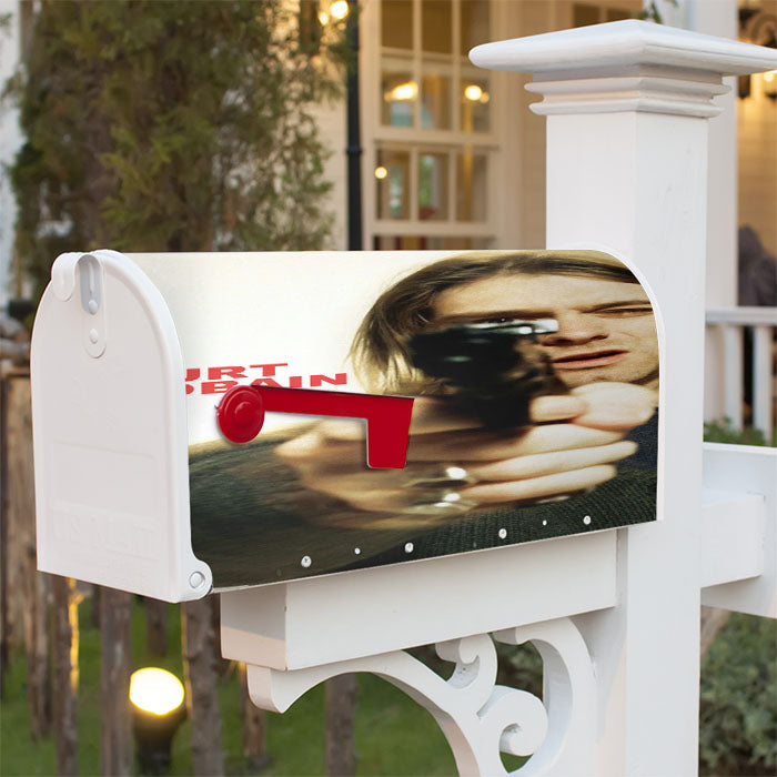 Tribute To Legend Grunge Kurt Cobain Magnetic Mailbox Cover 18" X 21" Outdoor Decor