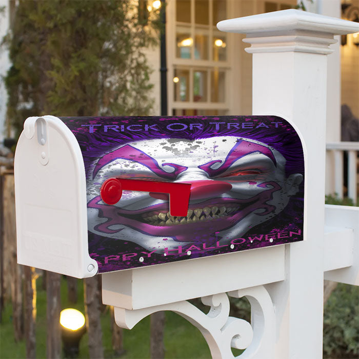 Trick Or Treat Happy Halloween Joker Magnetic Mailbox Cover 18" X 21" Outdoor Decor