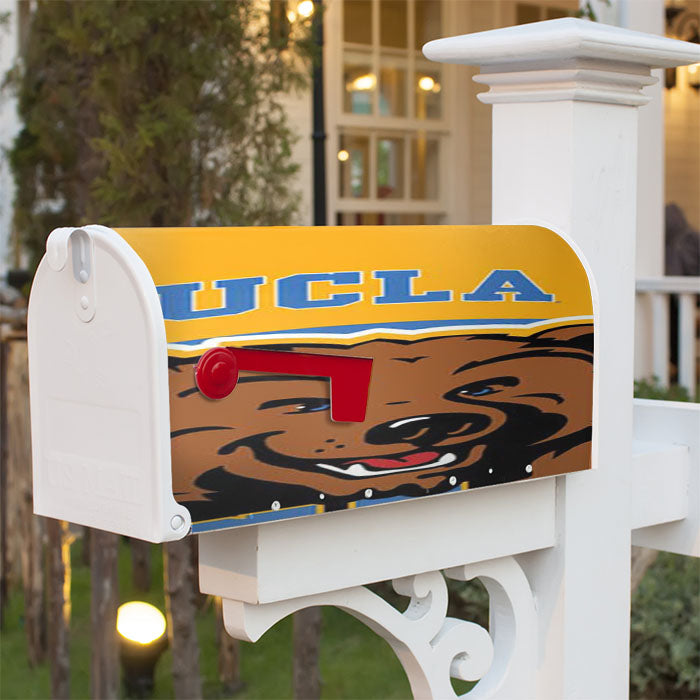 Ucla Briun Orange Bkg Magnetic Mailbox Cover 18" X 21" Outdoor Decor