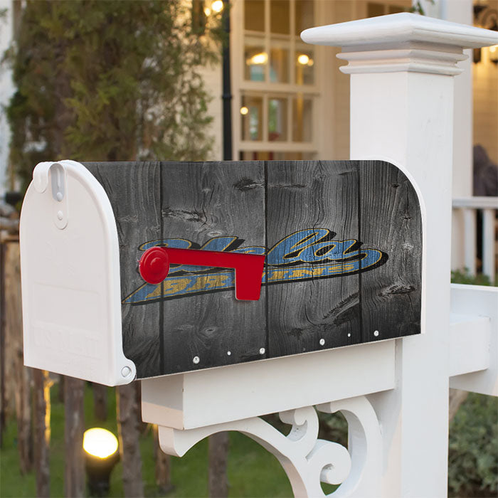 Ucla Bruins Logo Dark Wood Magnetic Mailbox Cover 18" X 21" Outdoor Decor