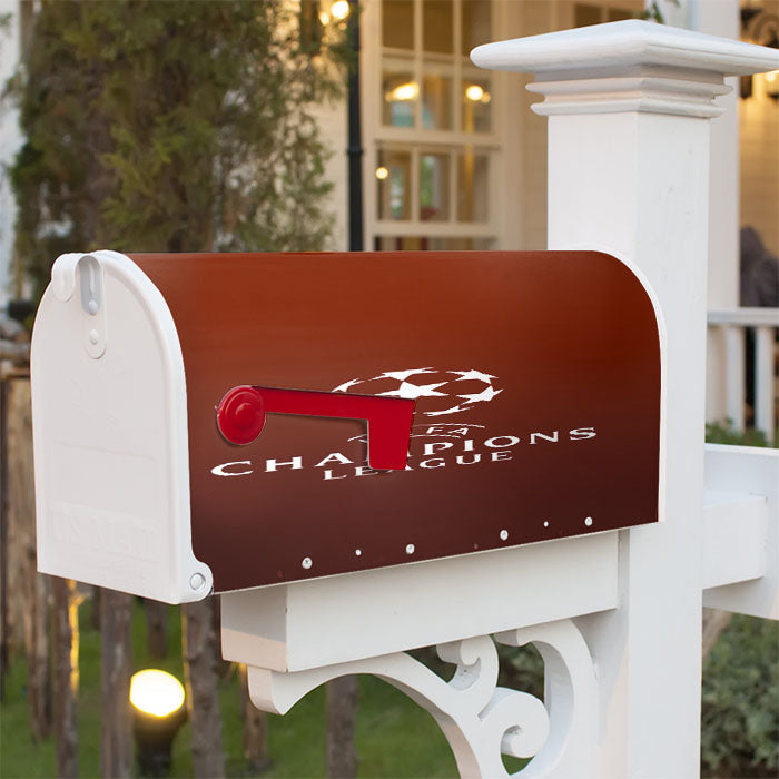 Uefa Champions League Football Logo Wallpaper Magnetic Mailbox Cover 18" X 21" Outdoor Decor
