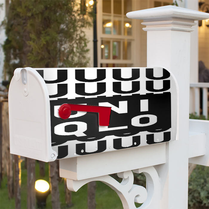 Uniqlo Logo X U Black Magnetic Mailbox Cover 18" X 21" Outdoor Decor