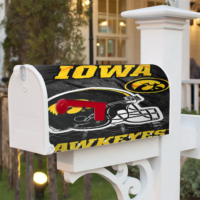University Of Iowa Hawkeyes Black Magnetic Mailbox Cover 18" X 21" Outdoor Decor