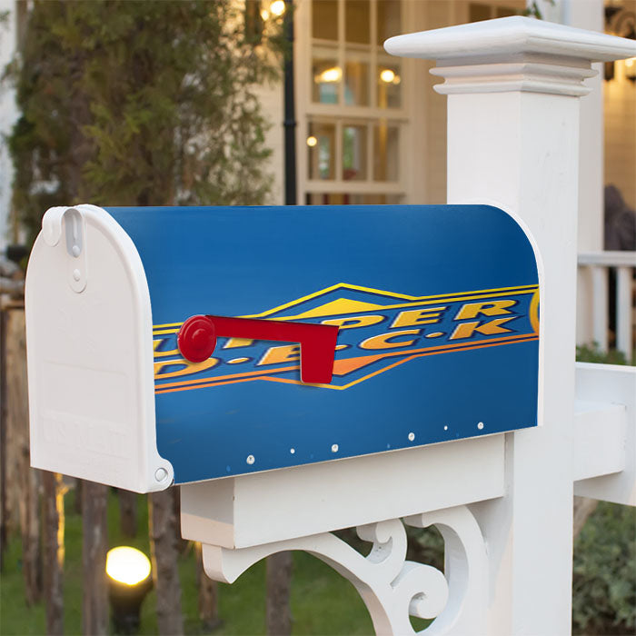 Upper Deck Baseball Logo Blue Magnetic Mailbox Cover 18" X 21" Outdoor Decor