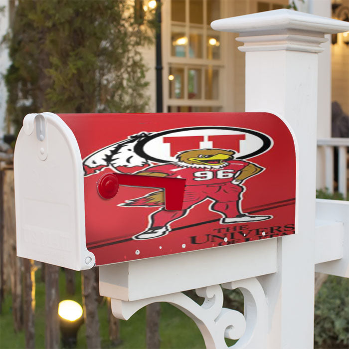 Utah Utes Logo Red Magnetic Mailbox Cover 18" X 21" Outdoor Decor