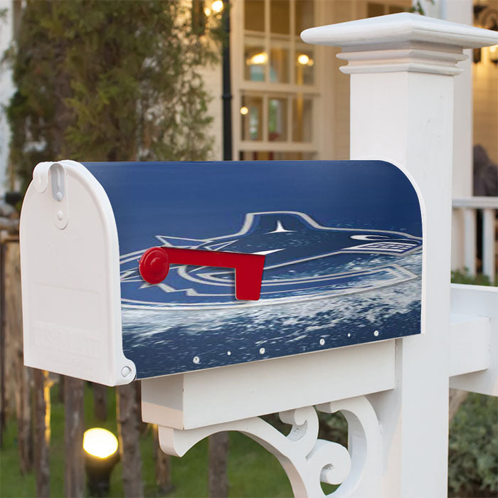 Vancouver Canucks Wave Magnetic Mailbox Cover 18" X 21" Outdoor Decor