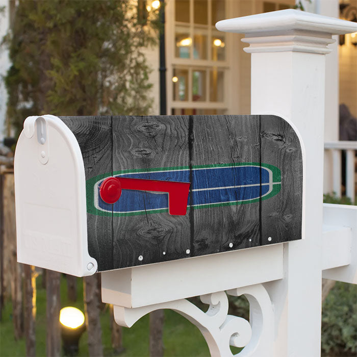 Vancouver Nhl Logo Dark Wood Wallpaper Magnetic Mailbox Cover 18" X 21" Outdoor Decor