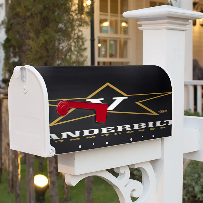 Vanderbilt Commodores Logo On Blk Magnetic Mailbox Cover 18" X 21" Outdoor Decor