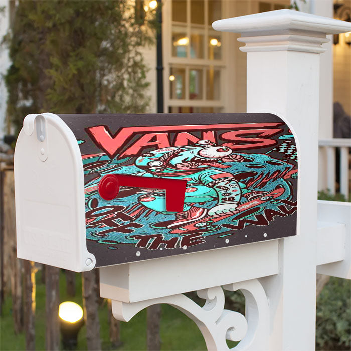 Vans Art Pink Blue Magnetic Mailbox Cover 18" X 21" Outdoor Decor