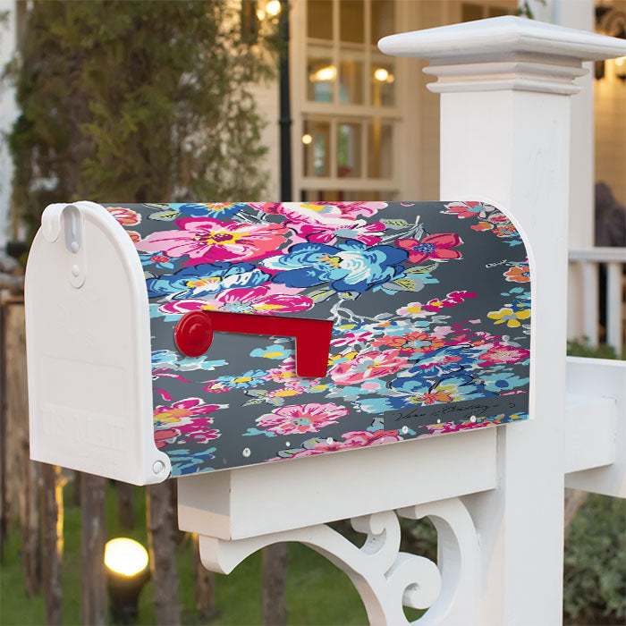 Vera Bradley Pattern Anchor Pretty Posies Pink Magnetic Mailbox Cover 18" X 21" Outdoor Decor