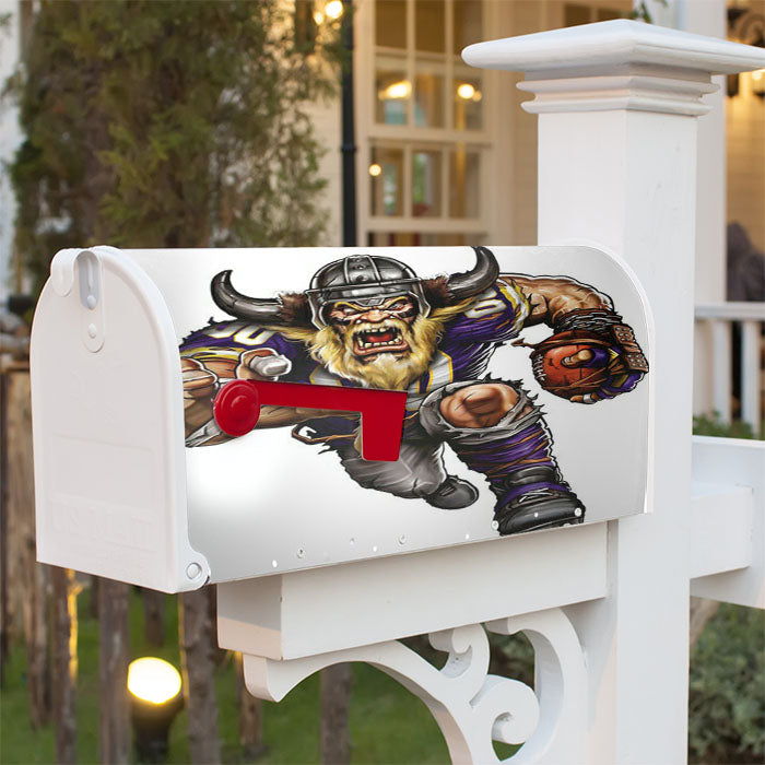 Vikings Football Magnetic Mailbox Cover 18" X 21" Outdoor Decor