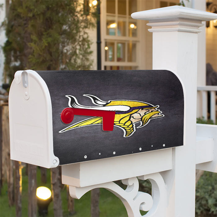 Vikings Logo Football Magnetic Mailbox Cover 18" X 21" Outdoor Decor