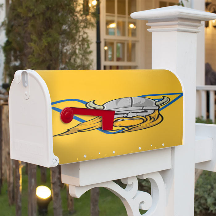 Vikings Logo Yellow Magnetic Mailbox Cover 18" X 21" Outdoor Decor