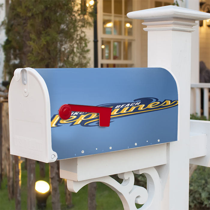 Virginia Beach Neptunes Baseball Logo Blue Magnetic Mailbox Cover 18" X 21" Outdoor Decor