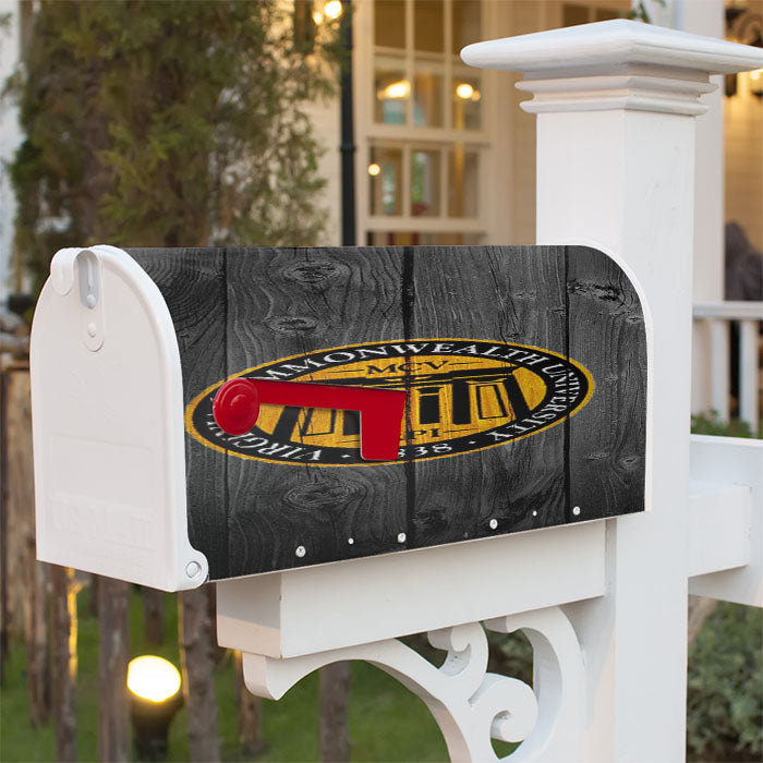 Virginia Commonwealth University 1838 Logo Dark Wood Magnetic Mailbox Cover 18" X 21" Outdoor Decor