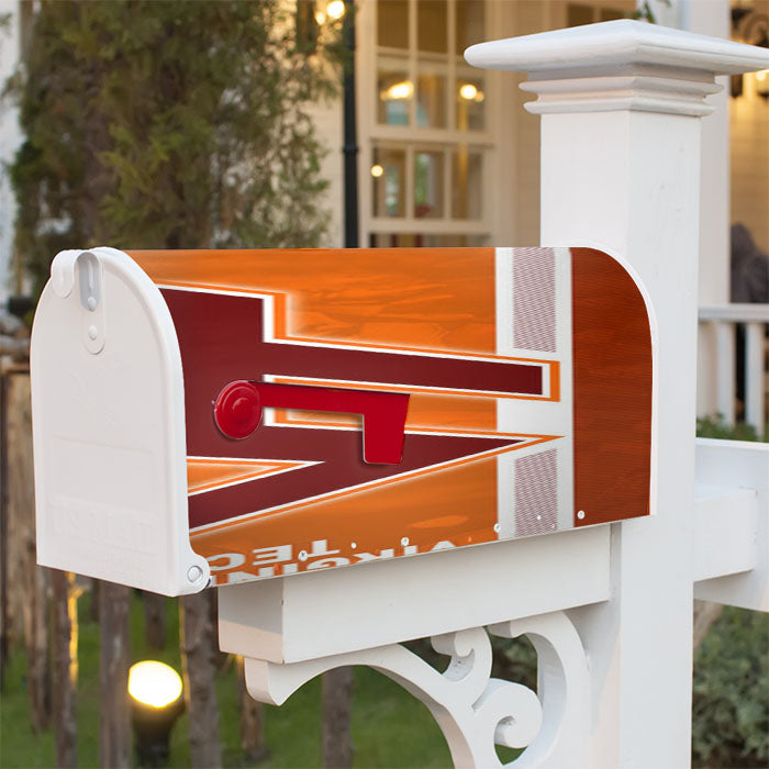 Virginia Tech Stripe Magnetic Mailbox Cover 18" X 21" Outdoor Decor