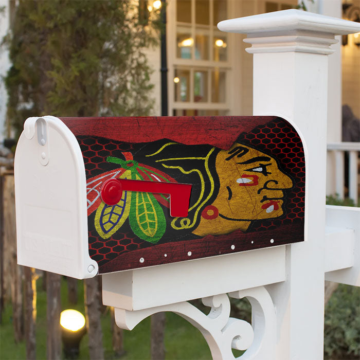 Wallpaper Sport Logo Nhl Hockey Chicago Blackhawks Magnetic Mailbox Cover 18" X 21" Outdoor Decor