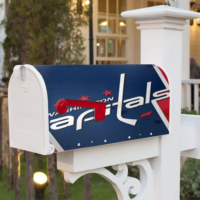 Washington Capitals Grunge Magnetic Mailbox Cover 18" X 21" Outdoor Decor